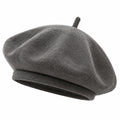 Boina de fieltro gris talla única - estilo clásico unisex