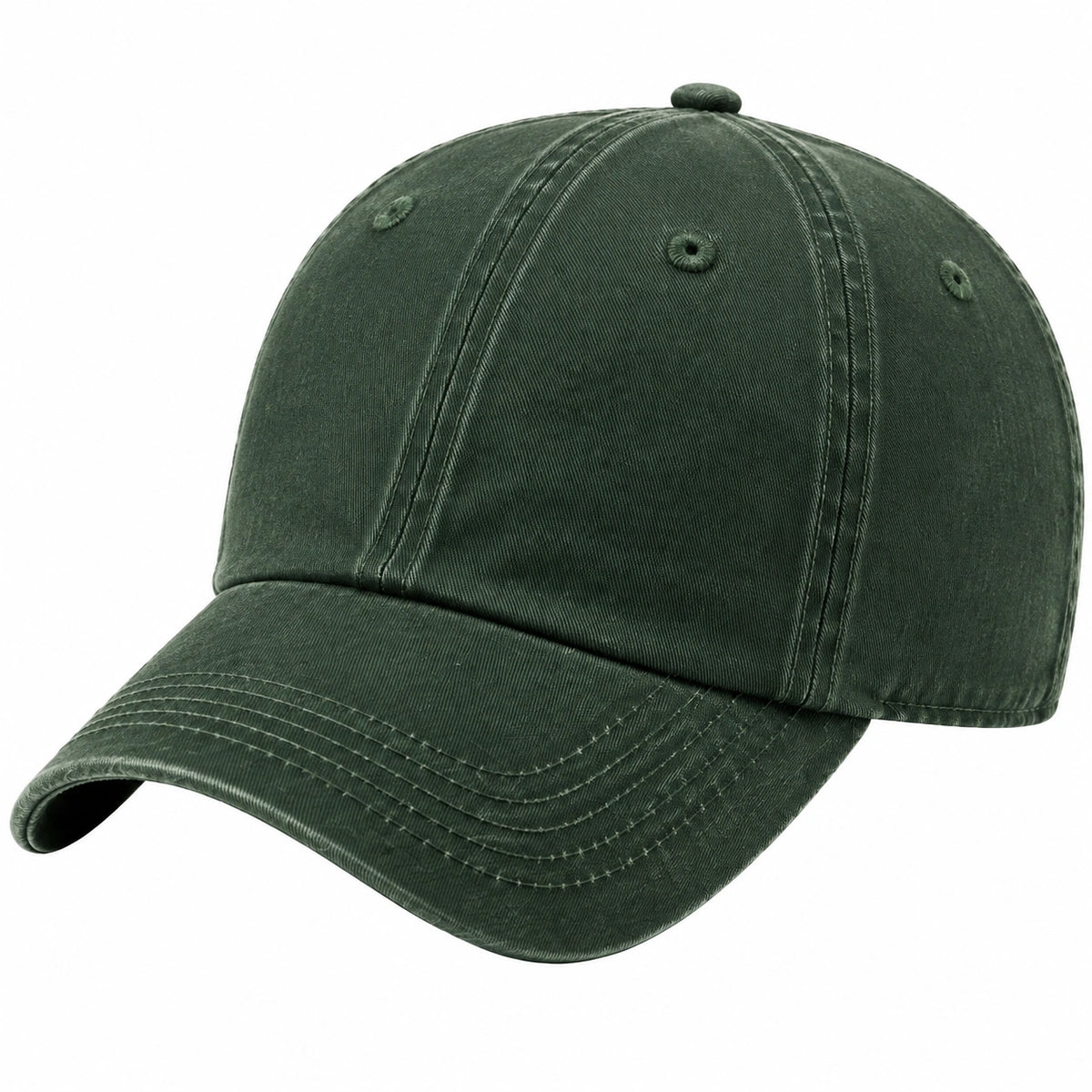 Gorra de béisbol talla única de algodón verde oliva con visera curva - estilo casual