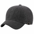 Gorra de béisbol talla única de tejido gris oscuro con espiga ajustable