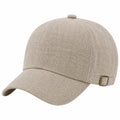 Gorra de béisbol talla única beige de tejido ajustable para uso diario