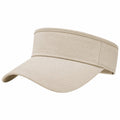 Visera talla única de tejido beige - estilo deportivo para protección solar