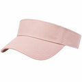 Visera deportiva de talla única en algodón rosa con ala curva para uso diario