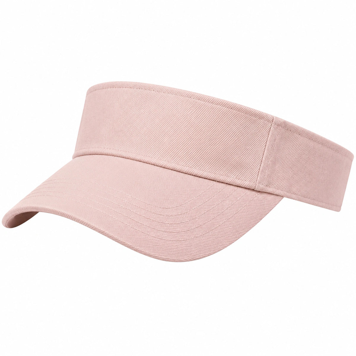 Visera deportiva de talla única en algodón rosa con ala curva para uso diario