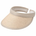 Visera de paja trenzada beige talla única - estilo abierto para protección solar